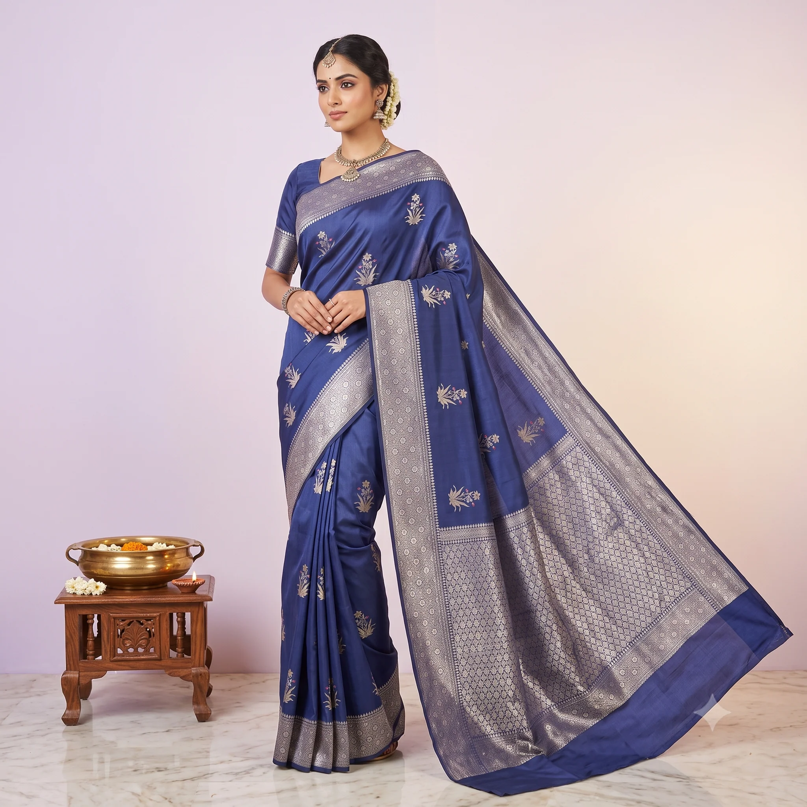 Magenta Kanjivaram Silk Saree