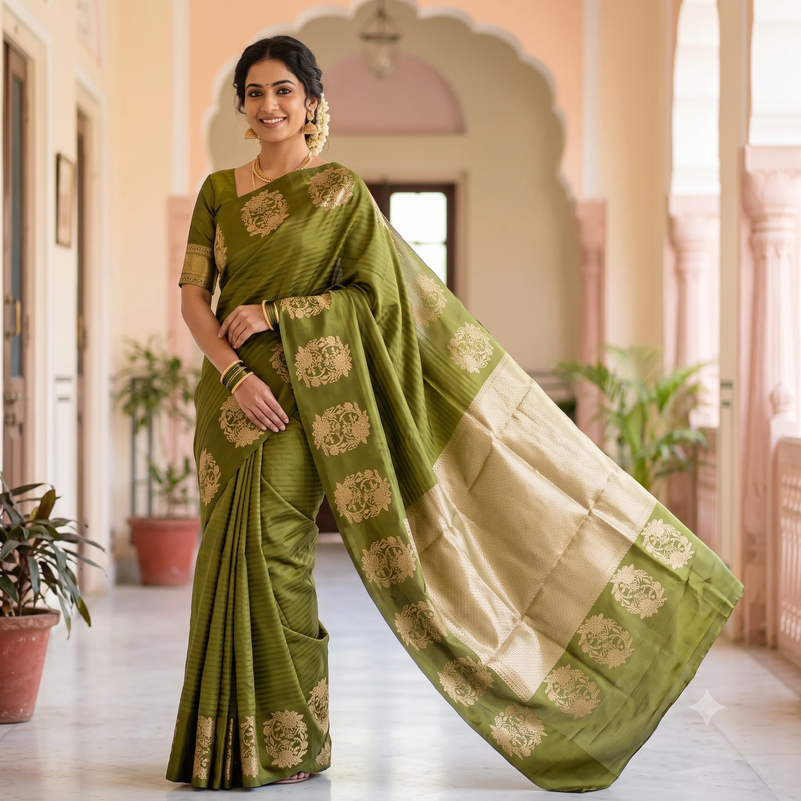 Wine Georgette Saree - Texture Showcase