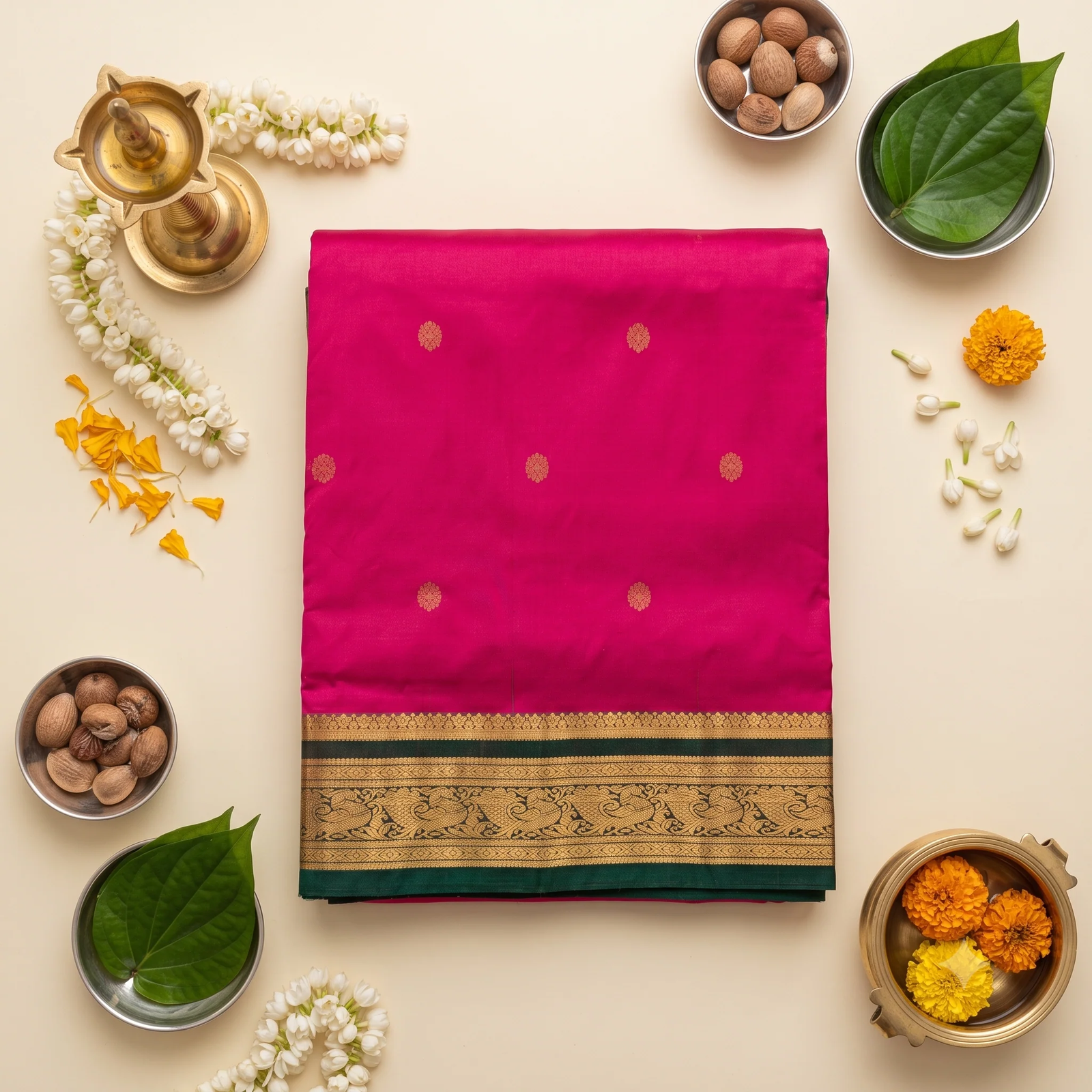 Turquoise Organza Silk Saree