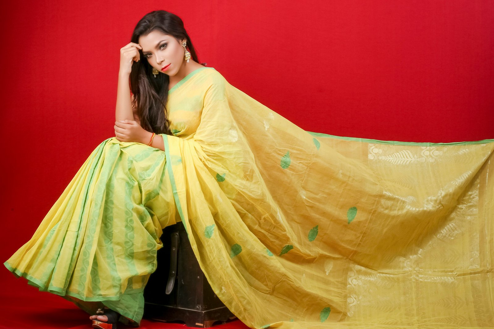 Mauve Soft Silk Saree - Pallu & Border Detail