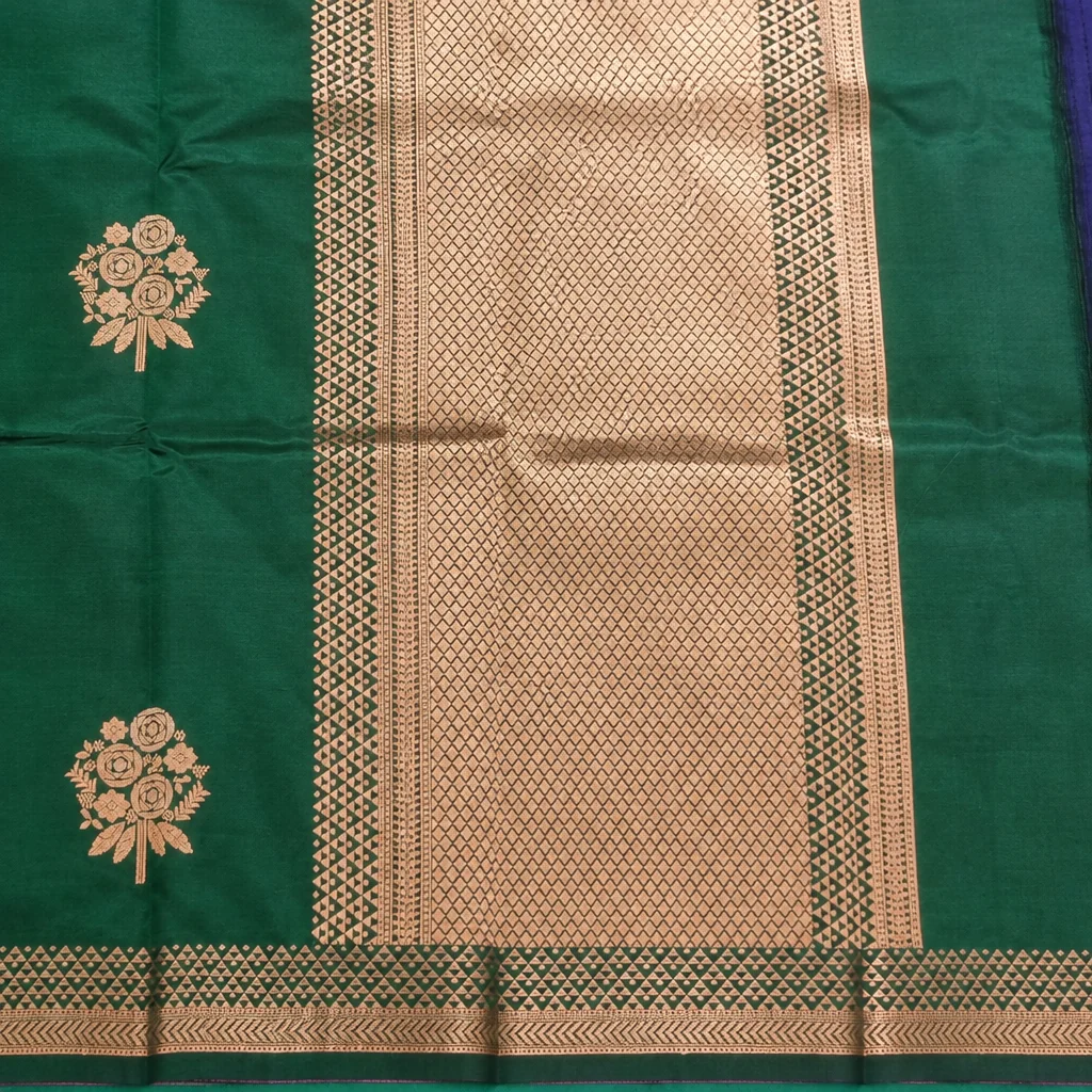Peacock Blue Banarasi Silk Saree