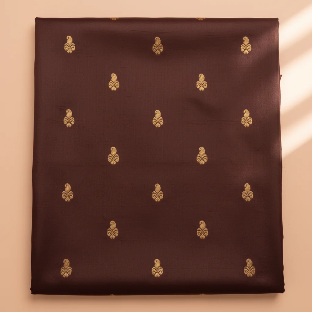 Magenta Kanjivaram Silk Saree (Bridal Combo Set) - Texture Showcase